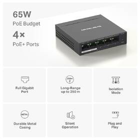 Switch Mercusys MS105GP 

 obrázek produktu 3 z 9