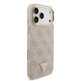 Kryt na mobil Guess PU Leather 4G Triangle Logo Gold Frame MagSafe na Apple iPhone 17 Pro Max růžový

 obrázek produktu 3 z 7