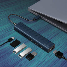 USB Hub Spello by Epico 7in1 USB-C Slim černý

 obrázek produktu 4 z 5