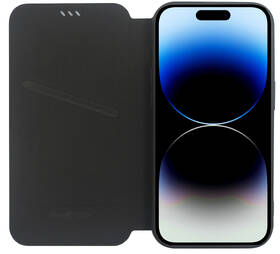 Pouzdro na mobil flipové RhinoTech FLIP Eco Case na Apple iPhone 14 Plus černá barva

