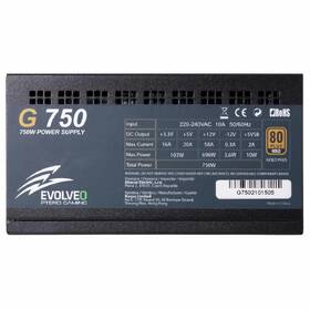 Zdroj Evolveo G750 750W 80+ Gold černý

 obrázek produktu 4 z 5