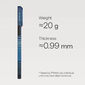 Kryt na mobil Pitaka Ultra-Slim Moonrise na Apple iPhone 17 Pro modrý

 obrázek produktu 7 z 8