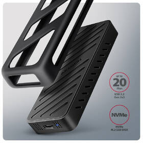 Externí rámeček Axagon ARMORED box, USB-C 20Gbps - M.2 NVMe SSD černý

 obrázek produktu 1 z 9