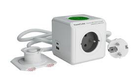 Kabel prodlužovací Powercube USB WirelessCharger, 3x zásuvka, bezdrátové nabíjení bílý

 obrázek produktu 1 z 3