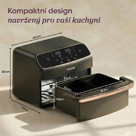 Fritéza horkovzdušná COSORI Dual Blaze Twin Fry Compact 8,6 l, keramika černá

 obrázek produktu 8 z 10