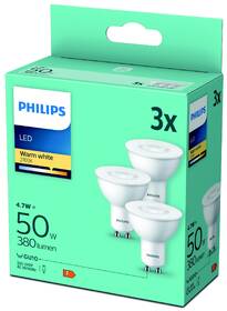 Žárovka LED Philips 4,7 W, GU10, teplá bílá, 3 ks 

 obrázek produktu 2 z 2