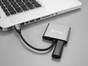 Dokovací stanice Sandberg USB-C Dock, 2xHDMI, USB-A 3.0, USB-C PD 100W černá barva
