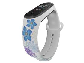 Řemínek Mi-Band na Xiaomi Mi Band 5/6 - motiv Modrá louka, bílý 

 obrázek produktu 2 z 3