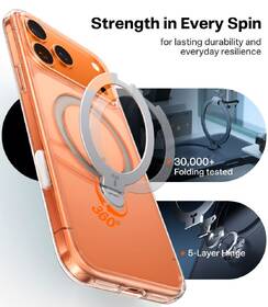 Kryt na mobil Torras Ostand Q3 Spin na Apple iPhone 17 Pro Max průhledný

 obrázek produktu 2 z 6