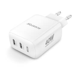 Nabíječka do sítě Aligator Power Delivery 40W, 2xUSB-C + USB-C kabel bílá

 obrázek produktu 1 z 5