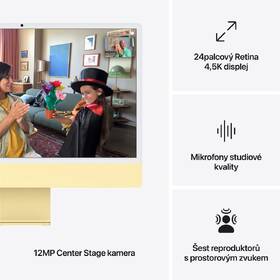 Počítač All In One Apple 24" CTO M4 8× CPU 8× GPU, 16 GB, 1 TB - žlutý CZ 
