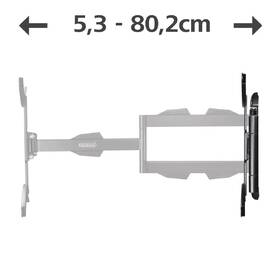 Držák TV Hama pohyblivý, pro úhlopříčky 32"-65", nosnost 25 kg černý

 obrázek produktu 7 z 16