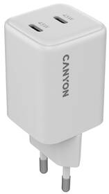 Nabíječka do sítě Canyon GaN 2xUSB-C 45 W bílá

 obrázek produktu 2 z 5