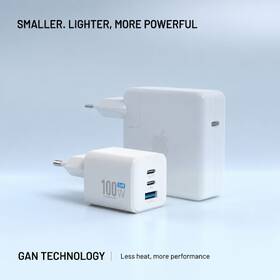 Nabíječka do sítě FIXED GAN Mini s 2 x USB-C / USB-A, 100W bílá

 obrázek produktu 3 z 9