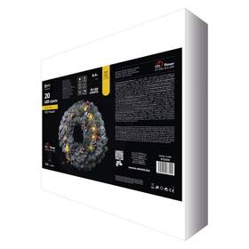 LED dekorace EMOS vánoční věnec, 38cm, 2× AA, vnitřní, teplá bílá, časovač 

 obrázek produktu 3 z 3