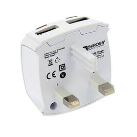 Cestovní adaptér SKROSS pro UK, 2100mA, 2x USB výstup bílý

 obrázek produktu 3 z 6