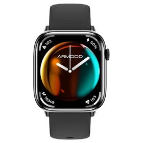 Chytré hodinky ARMODD Prime 2 - černé s kovovým řemínkem + silikonový řemínek černá barva
