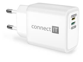 Nabíječka do sítě Connect IT 1x Lightning + 1×USB-C, 20W + kabel Lightning/USB-C bílá

 obrázek produktu 1 z 6