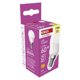 Žárovka LED EMOS Classic Mini Globe, 6,5 W, 806lm, E14, teplá bílá 

 obrázek produktu 6 z 13