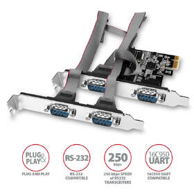 Řadič Axagon PCEA-S4N - 4x RS232 

 obrázek produktu 1 z 3