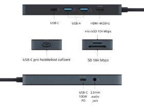 USB Hub HyperDrive Flex 8 Port USB-C černý

 obrázek produktu 5 z 6