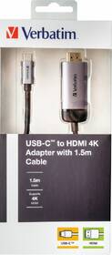 Kabel Verbatim USB-C/HDMI 4K, 1,5m černý

 obrázek produktu 5 z 5