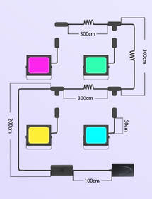 Venkovní svítidlo Govee Flood Lights SMART LED, 4ks 

 obrázek produktu 5 z 8