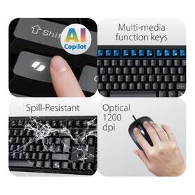 Klávesnice s myší Genius KM-100SE, Copilot, USB, CZ+SK layout černý

 obrázek produktu 4 z 4