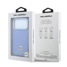 Kryt na mobil Karl Lagerfeld PU Grained Semi Wrap K&CH Heads Magsafe na Apple iPhone 18 Pro modrý

 obrázek produktu 6 z 6