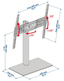 Držák TV Meliconi STAND 400 pro úhlopříčky 32" až 55", nosnost 30 kg 

 obrázek produktu 5 z 6
