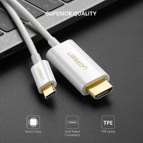 Kabel UGREEN USB-C/HDMI, 1,5m bílý

 obrázek produktu 4 z 7