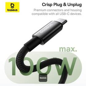 Kabel Baseus Tungsten Gold USB-C/USB-C, magnetický, 1m černý

 obrázek produktu 1 z 9