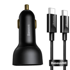 Adaptér do auta Baseus Supreme PPS 1x USB, 1x USB-C 95W + USB-C kabel 100W 1m černý

 obrázek produktu 4 z 9