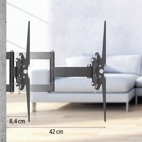 Držák TV Hama polohovatelný, pro úhlopříčky 32" až 84", nosnost 50kg černý

 obrázek produktu 8 z 9