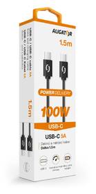 Kabel Aligator Power 100W, USB-C/USB-C, 5A, 1,5m černý

 obrázek produktu 1 z 2