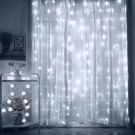 Vánoční osvětlení ColorWay vnitřní, 300 LED, 3× 3m, 220–240V AC, studená bílá 

 obrázek produktu 10 z 18
