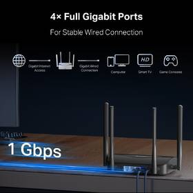 Router Mercusys MR25BE Wi-Fi 7 BE3600 černá barva

