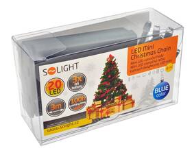 Vánoční osvětlení Solight 20 LED, 2m, řetěz, 3xAA, modré světlo, zelený kabel 

 obrázek produktu 3 z 3