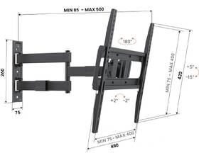 Držák TV Vogel’s UP 4043 rameno se pro, 32-65", 25 kg černý

 obrázek produktu 2 z 2
