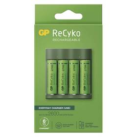 Nabíječka GP Everyday B421 + 4× AA ReCyko 2700 + USB 

 obrázek produktu 2 z 8