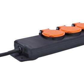 Kabel prodlužovací Solight 3 zásuvky, gumový kabel, venkovní, IP44, 10m černý

 obrázek produktu 2 z 2
