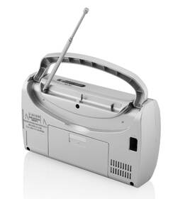 Radiopřijímač JVC RA-E321S stříbrná barva
