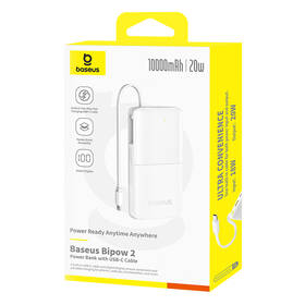 Powerbanka Baseus Bipow 2 10000mAh 20W s kabelem USB-C bílá

 obrázek produktu 16 z 17