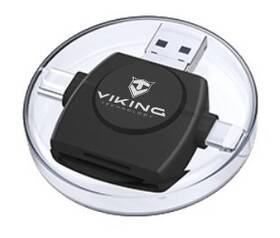 Čtečka paměťových karet Viking SD, Micro SD 4v1, OTG, s koncovkou Lightning/Micro USB/USB 3.0/USB-C černá

 obrázek produktu 1 z 3