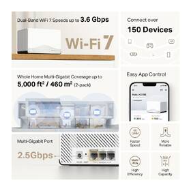Komplexní Wi-Fi systém Mercusys Halo H27BE (2-pack) bílý

 obrázek produktu 4 z 10