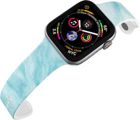 Řemínek Mi-Band na Apple Watch 42/44/45/49 mm - motiv Modrý mramor, bílý 

 obrázek produktu 3 z 3