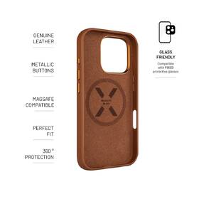 Kryt na mobil FIXED MagLeather s podporou MagSafe na Apple iPhone 16 Pro hnědý

 obrázek produktu 3 z 3