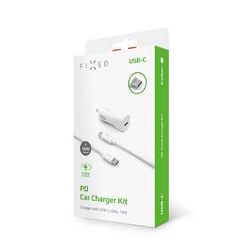 Adaptér do auta FIXED USB-C PD 18W + USB-C kabel 1m bílý

 obrázek produktu 2 z 2