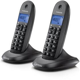 Domácí telefon Motorola C1002CB+ Duo černá barva
