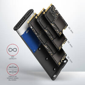 Externí rámeček Axagon RAW box USB-C 3.2 Gen 2, M.2 NVMe & SATA SSD stříbrný

 obrázek produktu 8 z 9